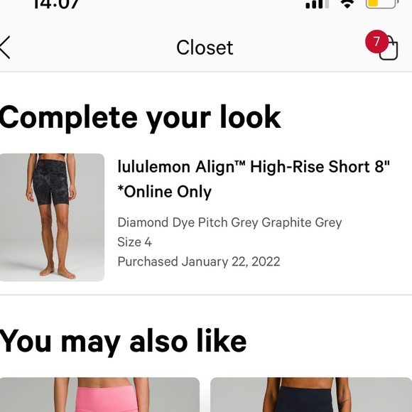 Lululemon Align High-Rise Short 8” Size 4 - Picture 2 of 5